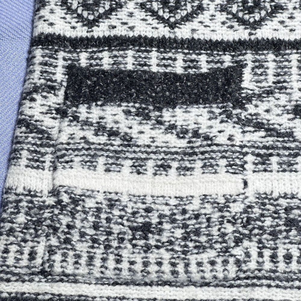 Lucky Brand Float Jacquard Open Front Cardigan Sweater Women's Size Large - Picture 8 of 16